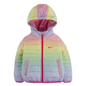 Nike Full-Zip Puffer Rainbow Jacket 3-4T
